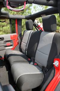 Rugged Ridge - Rugged Ridge Seat Cover Kit, Black/Gray; 07-10 Jeep Wrangler Unlimited JKU, 4 Door 13295.09 - Image 3