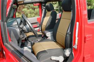 Rugged Ridge - Rugged Ridge Seat Cover Kit, Black/Tan; 11-18 Jeep Wrangler JK, 2 Door 13296.04 - Image 2