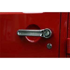 Doors & Accessories - Door Handles - Rugged Ridge - Rugged Ridge Door Handle Cover Kit, Chrome; 07-18 Jeep Wrangler JK 13311.11