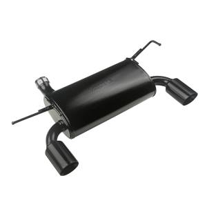 Rugged Ridge This black axle-back exhaust system from Rugged Ridge fits 07-18 Jeep Wrangler. 17606.77