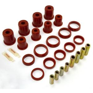 Rugged Ridge Suspension Control Arm Bushing Kit, Front, Red; 97-06 Jeep Wrangler TJ 1-204