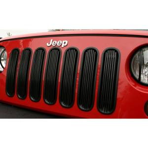 Rugged Ridge Grille Insert, Billet Style, Black; 07-18 Jeep Wrangler JK 11401.30