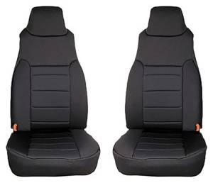 Rugged Ridge Seat Cover Kit, Front, Neoprene, Black; 97-02 Jeep Wrangler TJ 13210.01