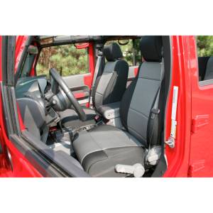Rugged Ridge - Rugged Ridge Seat Cover Kit, Front, Neoprene, Black/Gray; 11-18 Jeep Wrangler 13215.09 - Image 1