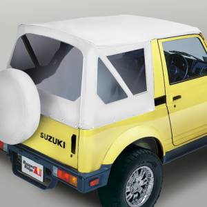 Rugged Ridge Soft Top, White Denim, Clear Windows; 86-95 Suzuki Samurai 53701.52