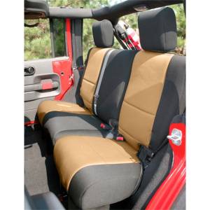 Rugged Ridge - Rugged Ridge Seat Cover, Rear, Neoprene, Black/Tan; 07-18 Jeep Wrangler JK 13265.04 - Image 2
