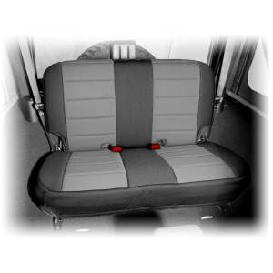 Rugged Ridge Seat Cover, Rear, Neoprene Black/Gray; 07-18 Jeep Wrangler JK 13265.09