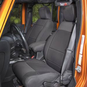 Rugged Ridge Seat Cover Kit, Black; 07-10 Jeep Wrangler JKU, 4 Door 13295.01