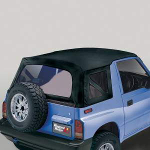 Rugged Ridge Soft Top, Black Denim, Clear Windows; 95-98 Suzuki Sidekicks 53703.15