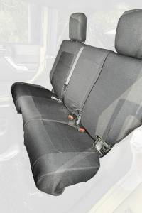 Rugged Ridge Elite Ballistic Seat Cover, Rear, Black; 07-10 Wrangler JKU, 4 Door 13266.02