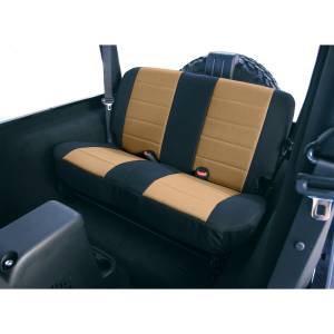Rugged Ridge Seat cover, Rugged Ridge, fabric rear, tan, 97-02 Wrangler 13281.04