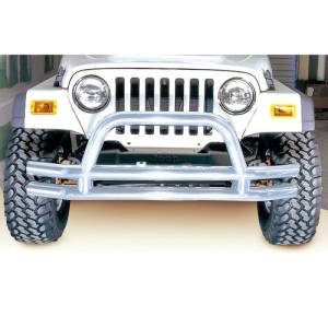 Rugged Ridge Double Tube Bumper, Front, 3 Inch, Stainless Steel; 76-06 CJ/YJ/TJ 11563.01