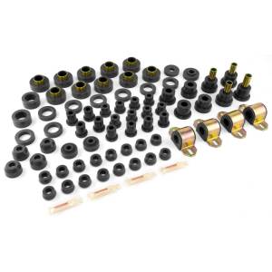 Rugged Ridge This black polyurethane bushing kit from Prothane fits 80-86 Jeep CJ models. 1-2003BL