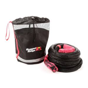 Winches - Winch Accessory Kits - Rugged Ridge - Rugged Ridge Kinetic Recovery Rope Kit, Cinch Storage Bag 15104.30