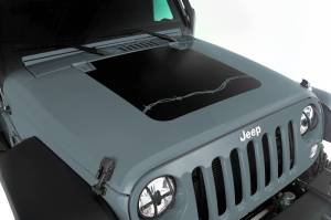 Rugged Ridge - Rugged Ridge This vinyl "Barbed Wire" hood decal from Rugged Ridge fits 07-18 Jeep Wrangler. 12300.12 - Image 2