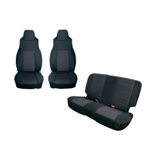 Rugged Ridge Seat Cover Kit, Black; 91-95 Jeep Wrangler YJ 13291.01