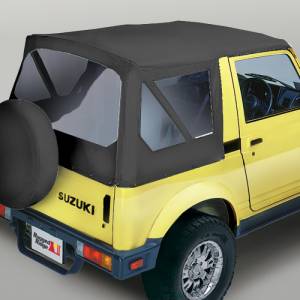 Rugged Ridge Soft Top, Black Denim, Clear Windows; 86-95 Suzuki Samurai 53701.15