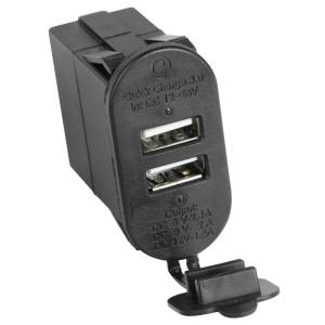 Rugged Ridge - Rugged Ridge Dual USB Port With Qi capabilities 3.0 17235.16 - Image 1