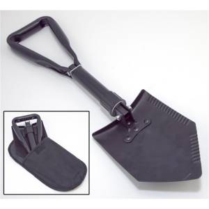 Rugged Ridge Recovery Shovel, Heavy Duty, Tri-Fold, Black, Universal 15104.42