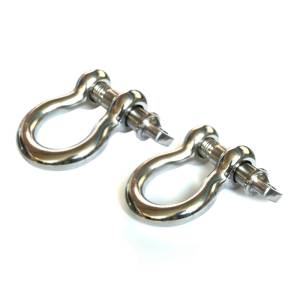 Rugged Ridge D-Ring Shackle Kit, 3/4 Inch, Stainless Steel, Pair 11235.05