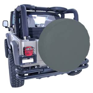 Rugged Ridge This black denim tire cover from Rugged Ridge fits 35-36 inch spare tires. 12804.15