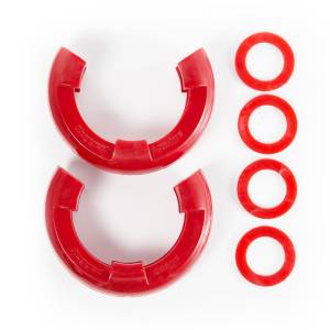 Rugged Ridge D-Ring Shackle Isolator Kit, Red Pair, 7/8 inch 11235.41