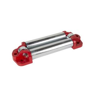 Winch Fairleads & Related Parts - Winch Fairlead - Rugged Ridge - Rugged Ridge Winch Fairlead, Roller, 4-Way, Red 11238.52