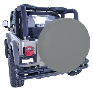 Rugged Ridge This gray tire cover from Rugged Ridge fits 35-36 inch spare tires. 12804.09