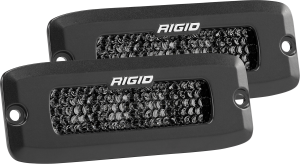 Rigid Industries Spot Diffused Midnight Flush Mount Pair SR-Q Pro - 925513BLK