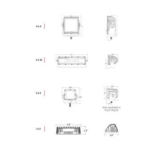 Rigid Industries - Rigid Industries 1x2 65 Degree DC Power Scene Light White Housing - 86620 - Image 3