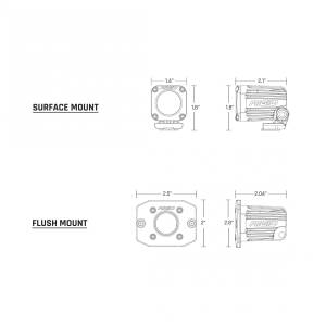 Rigid Industries - Rigid Industries Ignite Flood Surface Mount White Housing Ignite - 60521 - Image 3