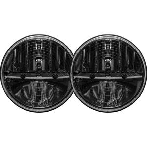 Rigid Industries 7 Inch Round Heated Headlight With H13 To H4 Adaptor Pair - 55005