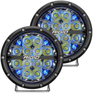 Rigid Industries 360-Series 6 Inch Led Off-Road Spot Beam Blue Backlight Pair - 36202