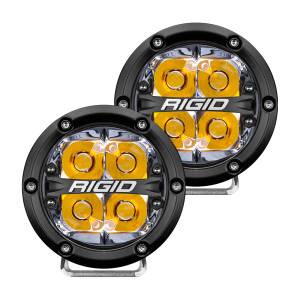 Rigid Industries 360-Series 4 Inch Led Off-Road Spot Beam Amber Backlight Pair - 36114