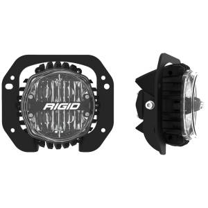 Rigid Industries - Rigid Industries Jeep JL/Gladiator Bumper Fog Mount Kit For 18-Pres Jeep JL Rubicon/Gladiator 1 Piece Plastic With 360-Series 4.0 Inch SAE White Lights - 37106