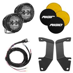 Rigid Industries - Rigid Industries 2014-2020 Toyota Tundra A-Pillar Light Kit, Includes 4 Inch 360-Series Drive - 46706