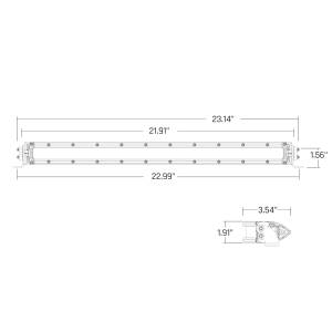 Rigid Industries - Rigid Industries SR-Series 20 Inch Dual Function SAE Auxilary High Beam Driving Lights with Amber Backlight - 920414 - Image 2