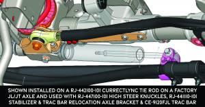 RockJock 4x4 - RockJock Currectlync® Steering Stabilizer Relocation Bracket JL/JT High Steer Tie Rod Clamp Bracket for Steering Stabilizer Shock For 42mm/1 5/8 in. Tube - RJ-441002-101 - Image 2