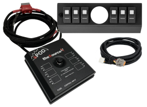 sPOD - sPOD SourceLT w/ Opening (2 1/16 Inch) for AeroForce Gauge and Red LED Switch Panel for JK 2009-2018 - SLAF0918JKR - Image 1