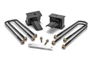 ReadyLift Rear Block Kit 4 in. Flat Blocks Incl. Carrier Bearing Spacer For Vehicles w/2 Pc. Drive Shaft - 66-2741