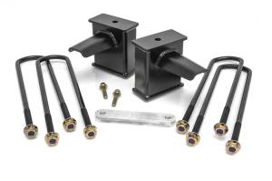 ReadyLift Rear Block Kit 6 in. Flat Blocks Incl. Carrier Bearing Spacer For Vehicles w/2 Pc. Drive Shaft - 66-2761