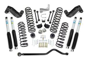 ReadyLift Coil Spring Leveling Kit 4 in. Front w/Adjustable Track Bar Caster Correction Bracket Exhaust Spacer w/Bilstein Shocks - 69-6404