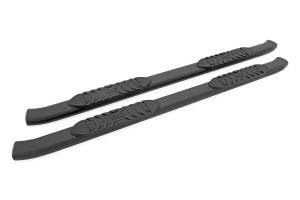Rough Country Oval Nerf Step Bar Pair Black Incl. Hardware - 21007