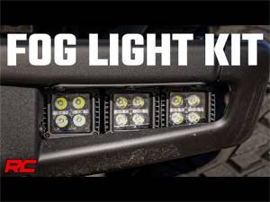 Rough Country - Rough Country LED Fog Light Kit Fog Mount Triple 2 in. Black Pair Flood For Off-Road Only - 51086 - Image 5