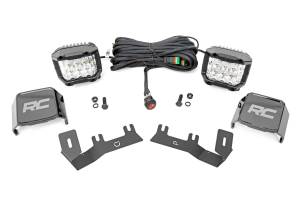 Lights - Multi-Purpose LED - Rough Country - Rough Country LED Light Ditch Mount 3 in. OSRAM Wide Spot - 71056