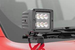 Rough Country - Rough Country LED Light Ditch Mount 2 in. Black Pair White DRL - 71066 - Image 2