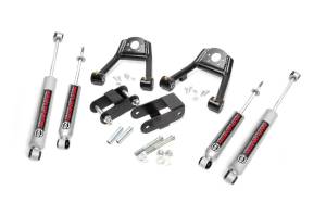 Rough Country Suspension Lift Kit w/Shocks 1.5-2 in. Lift Kit Incl. Upper Control Arms Lift Shackles Hardware Front and Rear Premium N3 Shocks - 80530