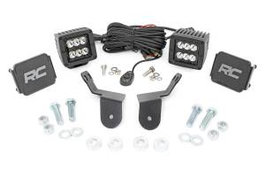 Rough Country - Rough Country Black Series Cube Kit 2 in. LED IP67 Waterproof Die Cast Aluminum Powder Coated Steel Brackets Includes Installation Instructions - 92009 - Image 1