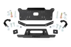 Rough Country Winch Mounting Plate Steel Black Powder Coated Finish - 92029