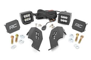 Rough Country - Rough Country Black Series LED Kit Dual LED Cube Kit Incl. 2 LED Cubes Wiring Harness Hardware - 92032 - Image 1